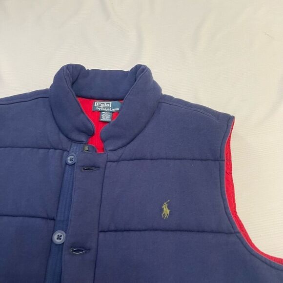 Polo Ralph Lauren Ripstop Lined VTG Puffer Vest Navy Hunting Hiking Size XXL - Picture 2 of 8
